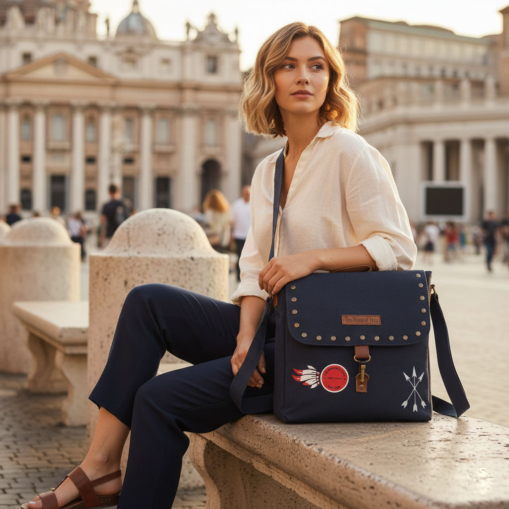Blue Unisex Messenger Bag for Everyday Use 191